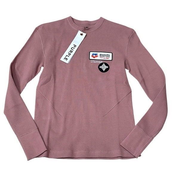 NWT PURPLE BRAND P202 Graphic Long Sleeve in Clay - Picture 1 of 5
